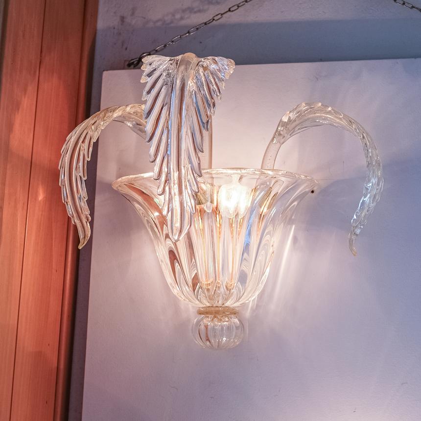 MONTPELLIER APPLIQUE di murano - cristallo con oro