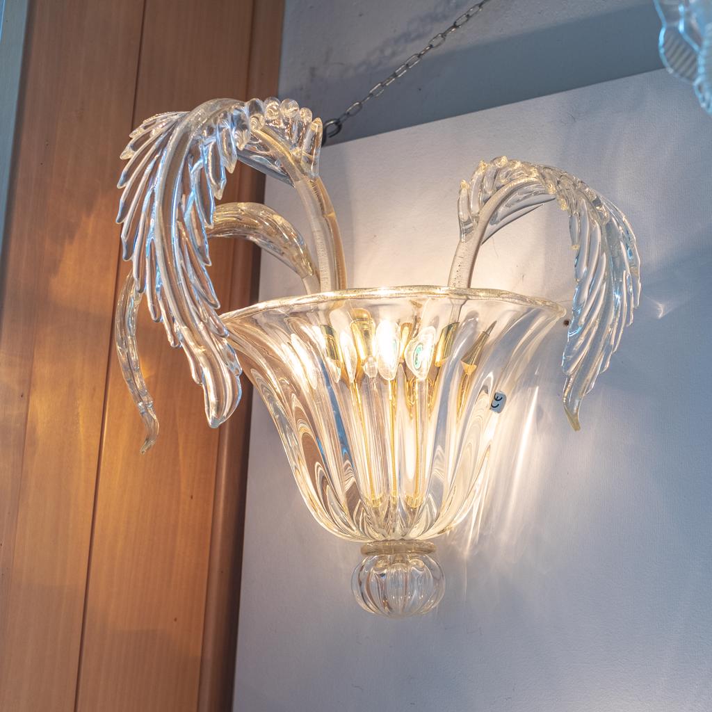 MONTPELLIER APPLIQUE di murano - cristallo con oro