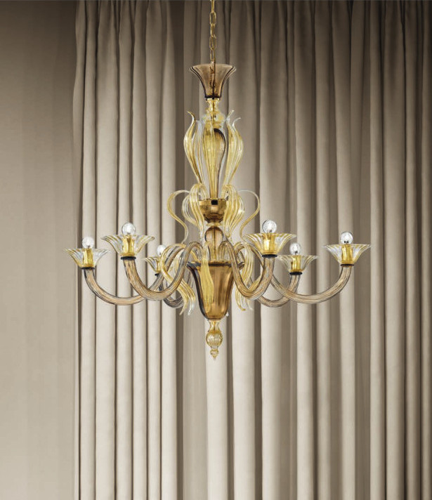 Pastorali 16 luci cristallo oro