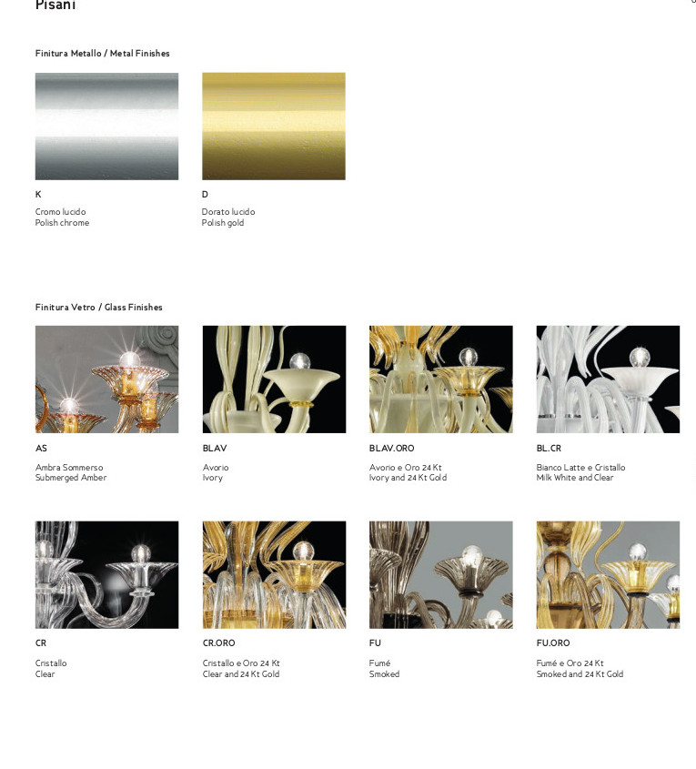 Pastorali colori lampadario