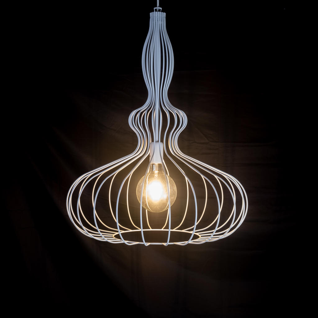 ISOBEL- SOSPENSIONE STILE CLASSICO E COUNTRY - METALLO COLOR BIANCO O RAME