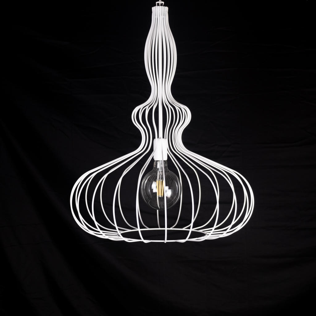 ISOBEL- SOSPENSIONE STILE CLASSICO E COUNTRY - METALLO COLOR BIANCO O RAME