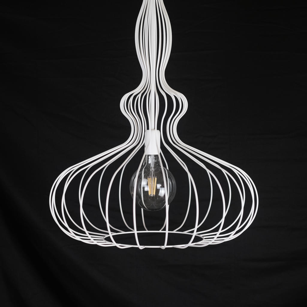 ISOBEL- SOSPENSIONE STILE CLASSICO E COUNTRY - METALLO COLOR BIANCO O RAME