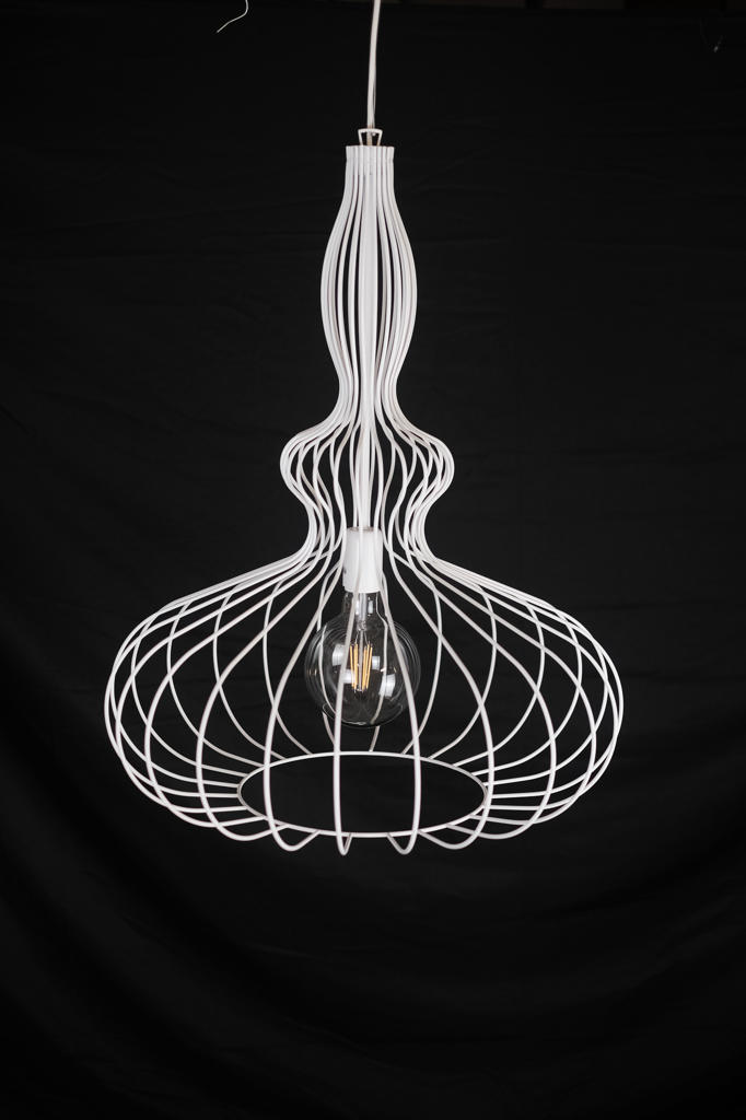 ISOBEL- SOSPENSIONE STILE CLASSICO E COUNTRY - METALLO COLOR BIANCO O RAME