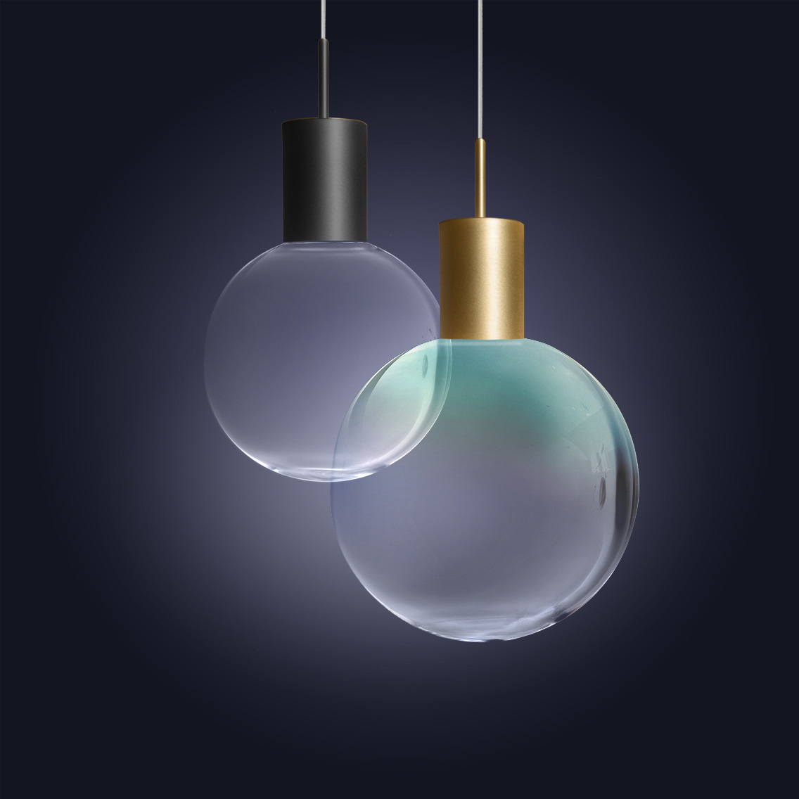 ATMOSFERA - Sfera in vetro dai colori sfumati ATMOSFERA - Sfera in vetro dai colori sfumati