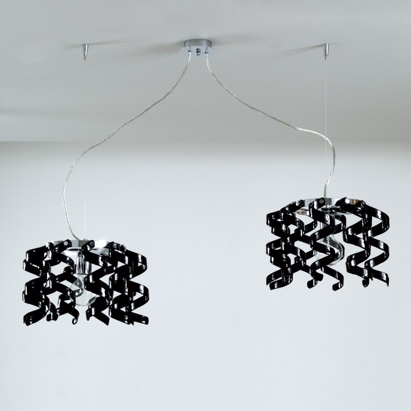 Marilyn Sospensione 2 Luci Ricci vetro Color