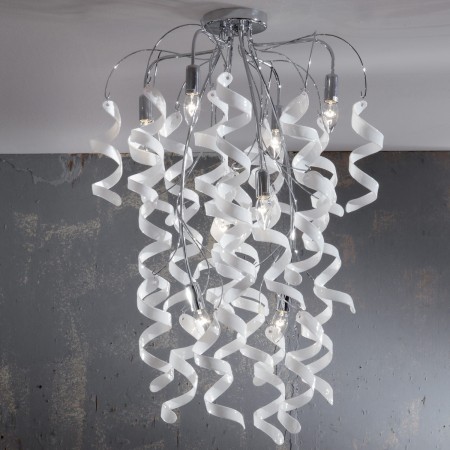 Marilyn Sospensione 8 Luci E14 Ricci Color