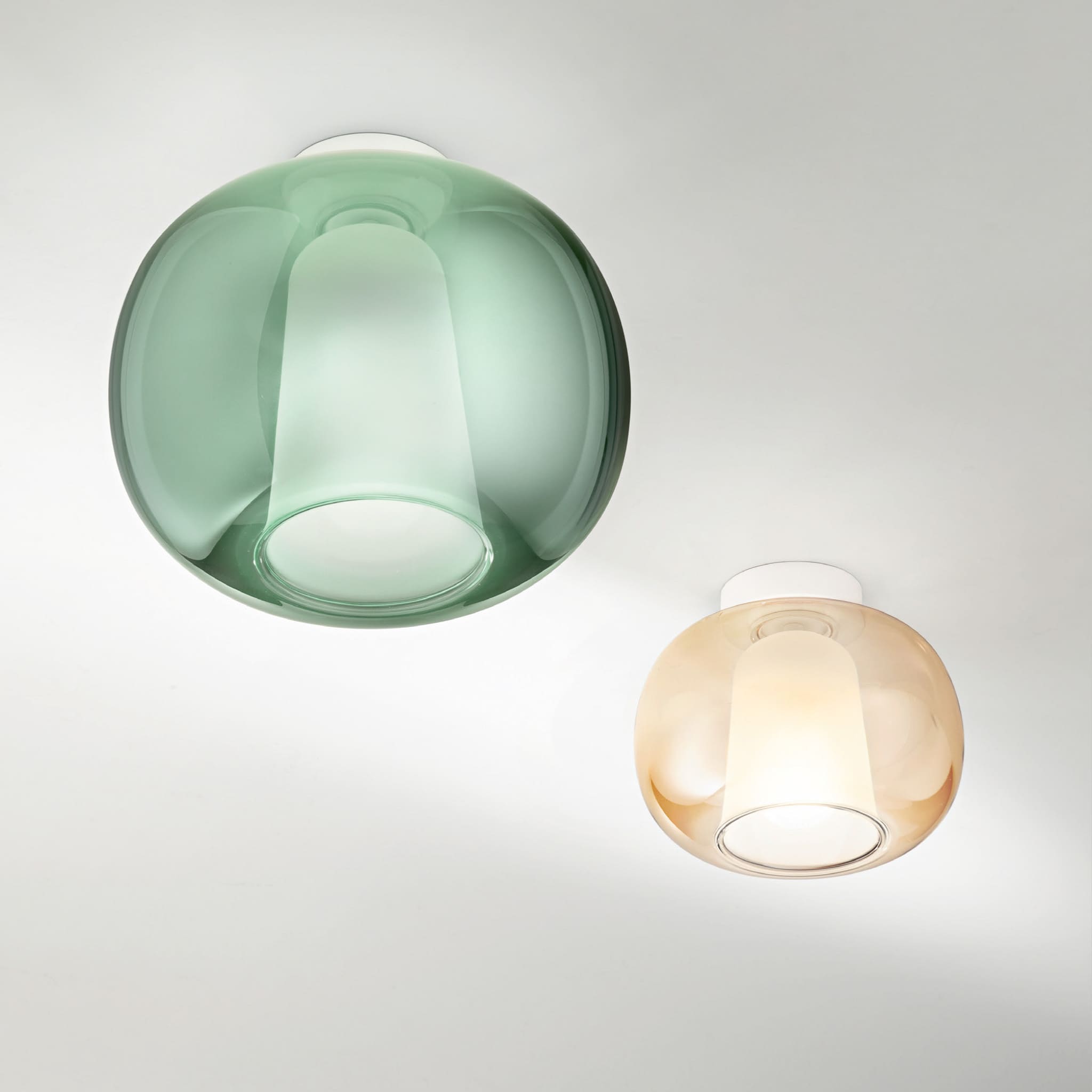 RAI - PLAFONIERA DA SOFFITTO - DIFFUSORI IN VETRO BOROSILICATO