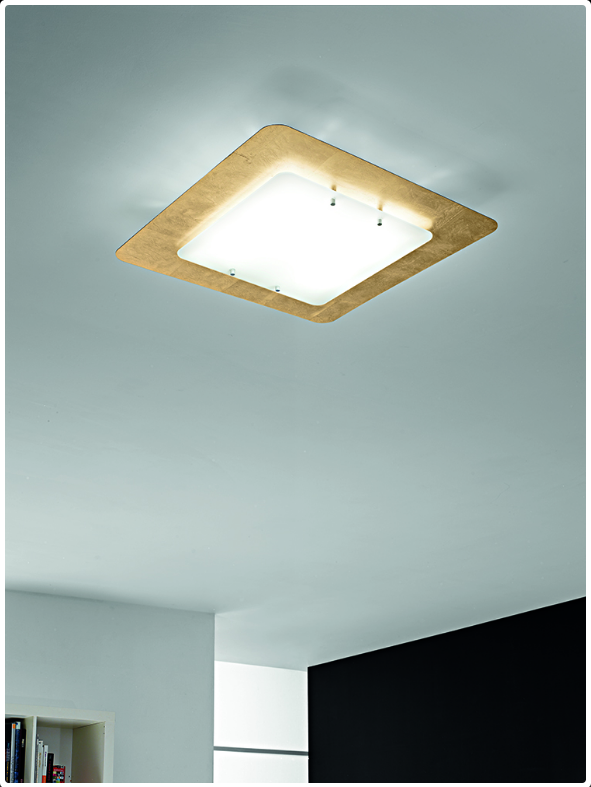 BLIZZARD - PLAFONIERA DA SOFFITTO COLOR FOGLIA ORO
