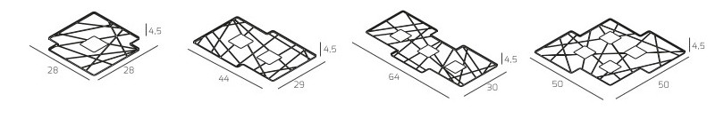 Collezione di lampade realizzate con lastre sagomate di vetro extrachiaro. Il lato a vista è trasparente e la colorazione retrostante bianca, viene impreziosita da una texture astratta realizzata con serigrafie satinate Collezione di lampade realizzate con lastre sagomate di vetro extrachiaro. Il lato a vista è trasparente e la colorazione retrostante bianca, viene impreziosita da una texture astratta realizzata con serigrafie satinate