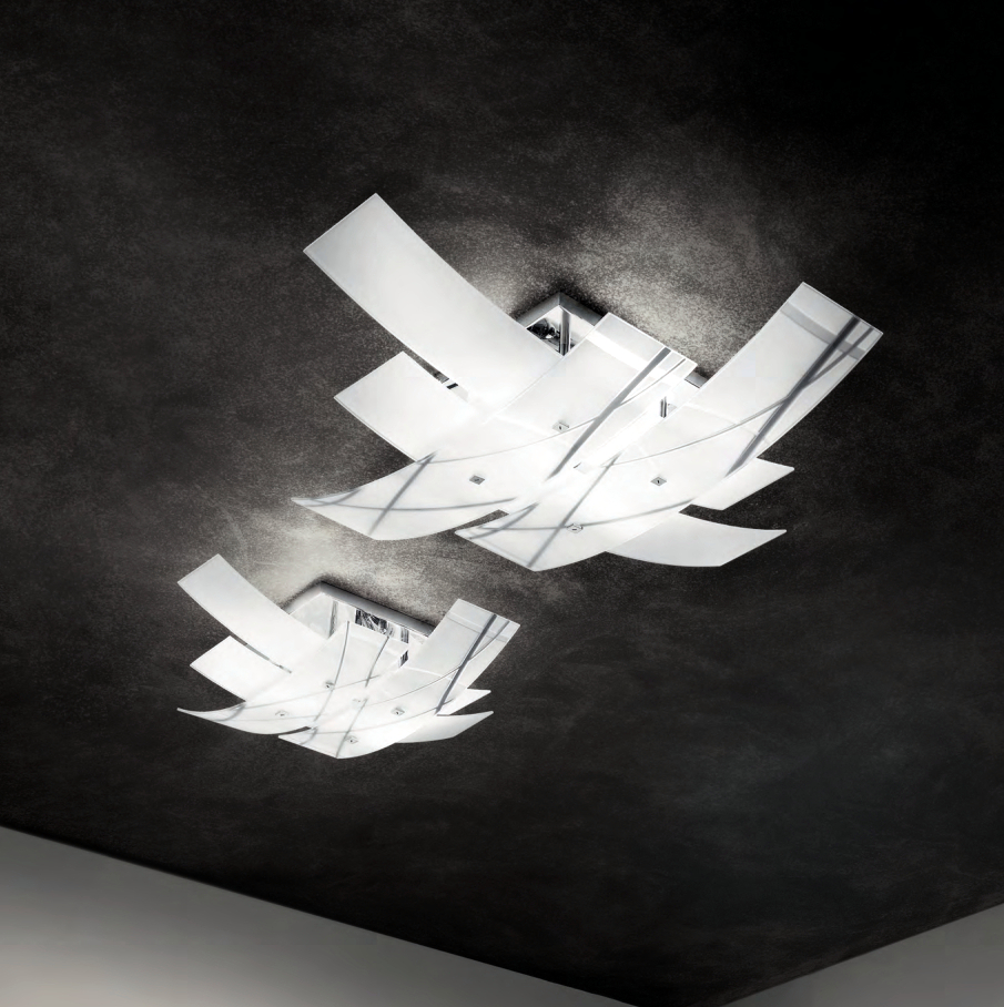 FRIDA - PLAFONIERA 70cm - SEGNO BIANCO NERO