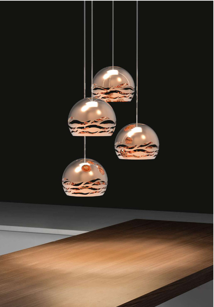 MAREA - SOSPENSIONI ASSORTITE COLORATE - 1xE14 - SOSPENSIONI COLOR RAME