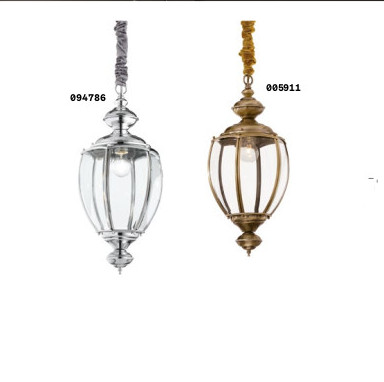 NORMA - LANTERNA STILE COUNTRY - VERSIONE CROMO / BRUNITO