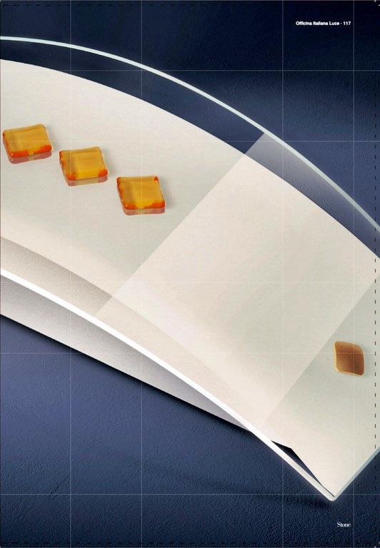 STONE - APPLIQUE AMBRA - VETROFUSIONE COLOR