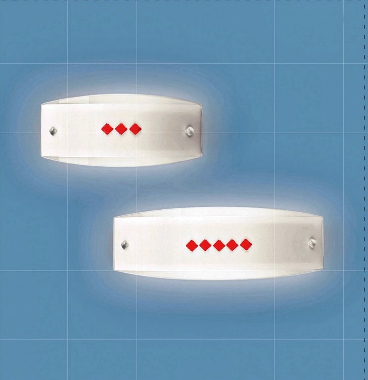 STONE - APPLIQUE ROSSO - VETRO FUSIONE COLOR