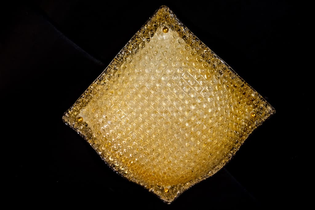DORA - plafoniera vetro soffiato con colore cristallo / ambra DORA - plafoniera vetro soffiato con colore cristallo / ambra