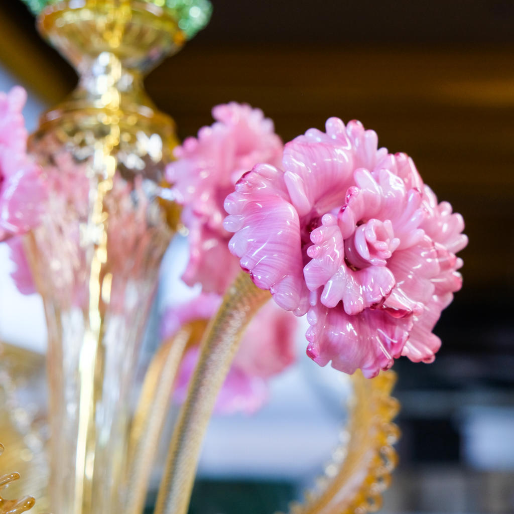 Alghero Lampadario in vetro di Murano 6 Luci - Colors e vetro in pasta