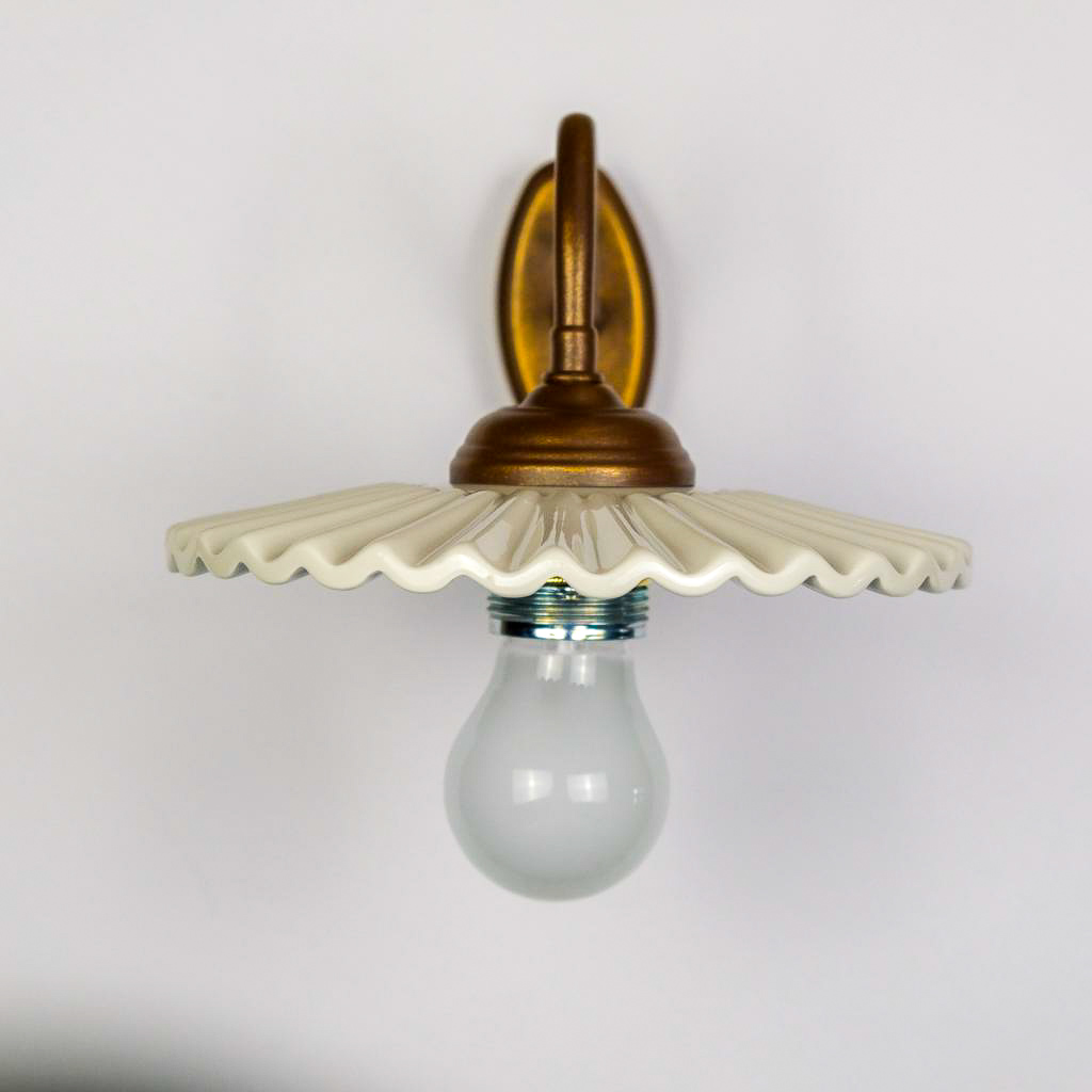 Jupiter - applique con ceramica Ø20cm - Bianco