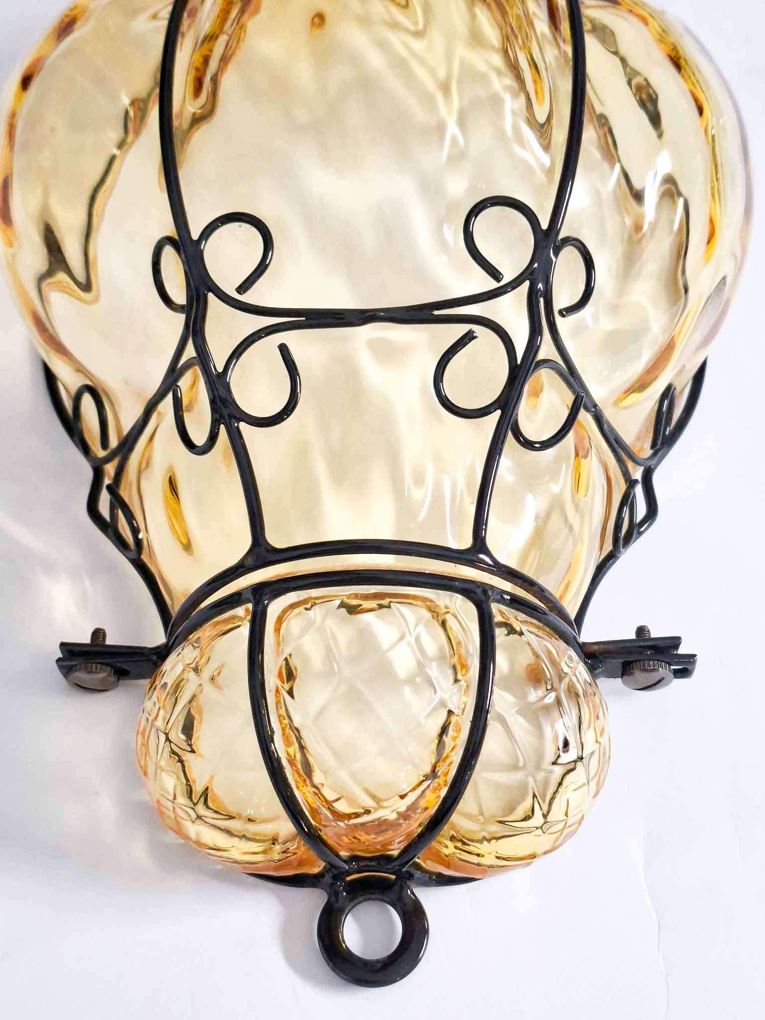 APPLIQUE LANTERNA OVAL AMBRA SOMMERSO - 1xE14
