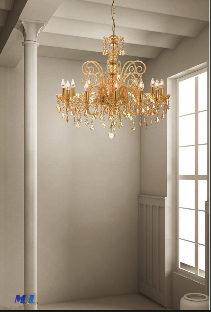 Lampadario Gocce Ambra sommerso Lampadario Gocce Ambra sommerso