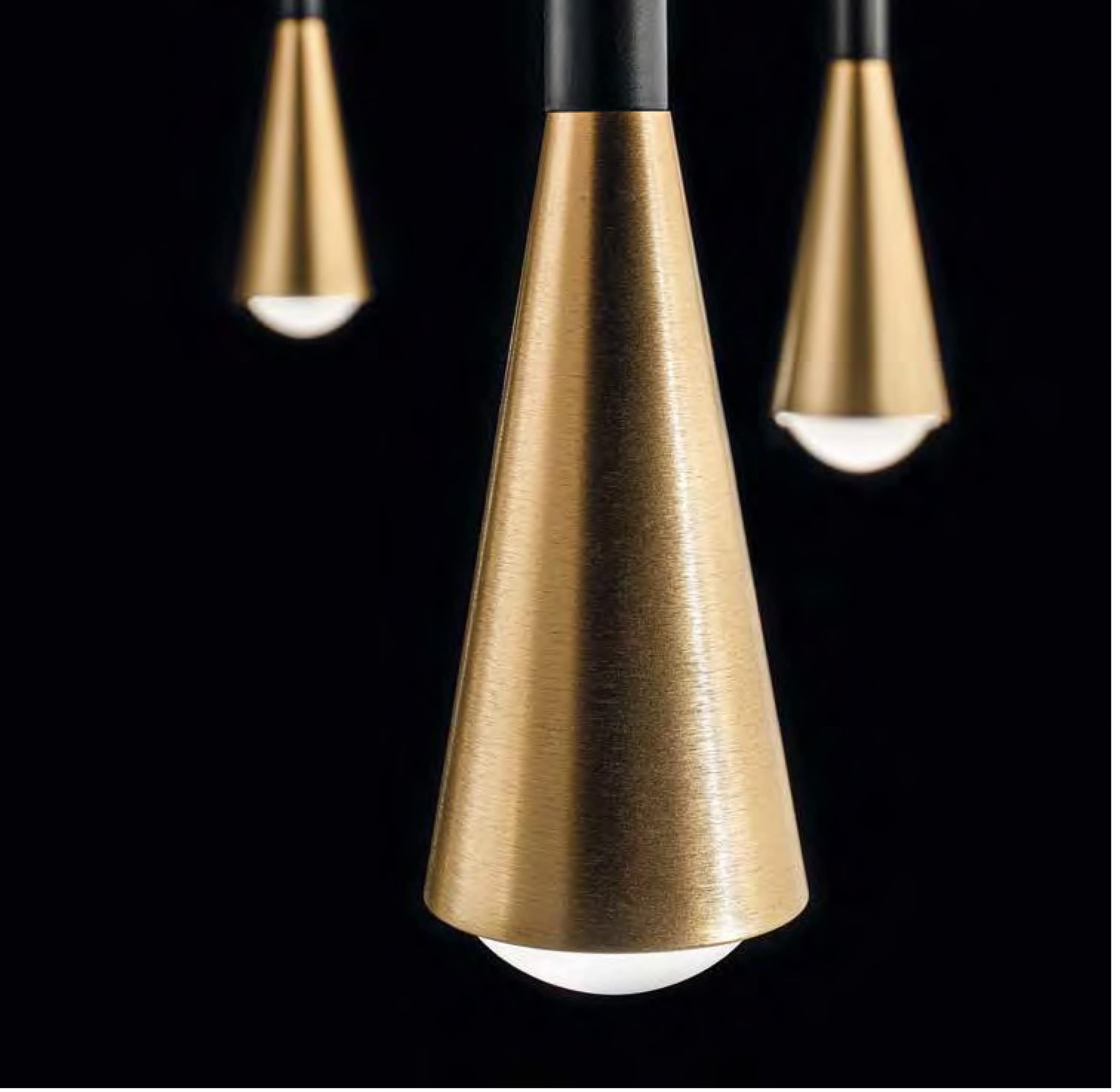 Dettaglio Icona - led - Nero spazzolato oro