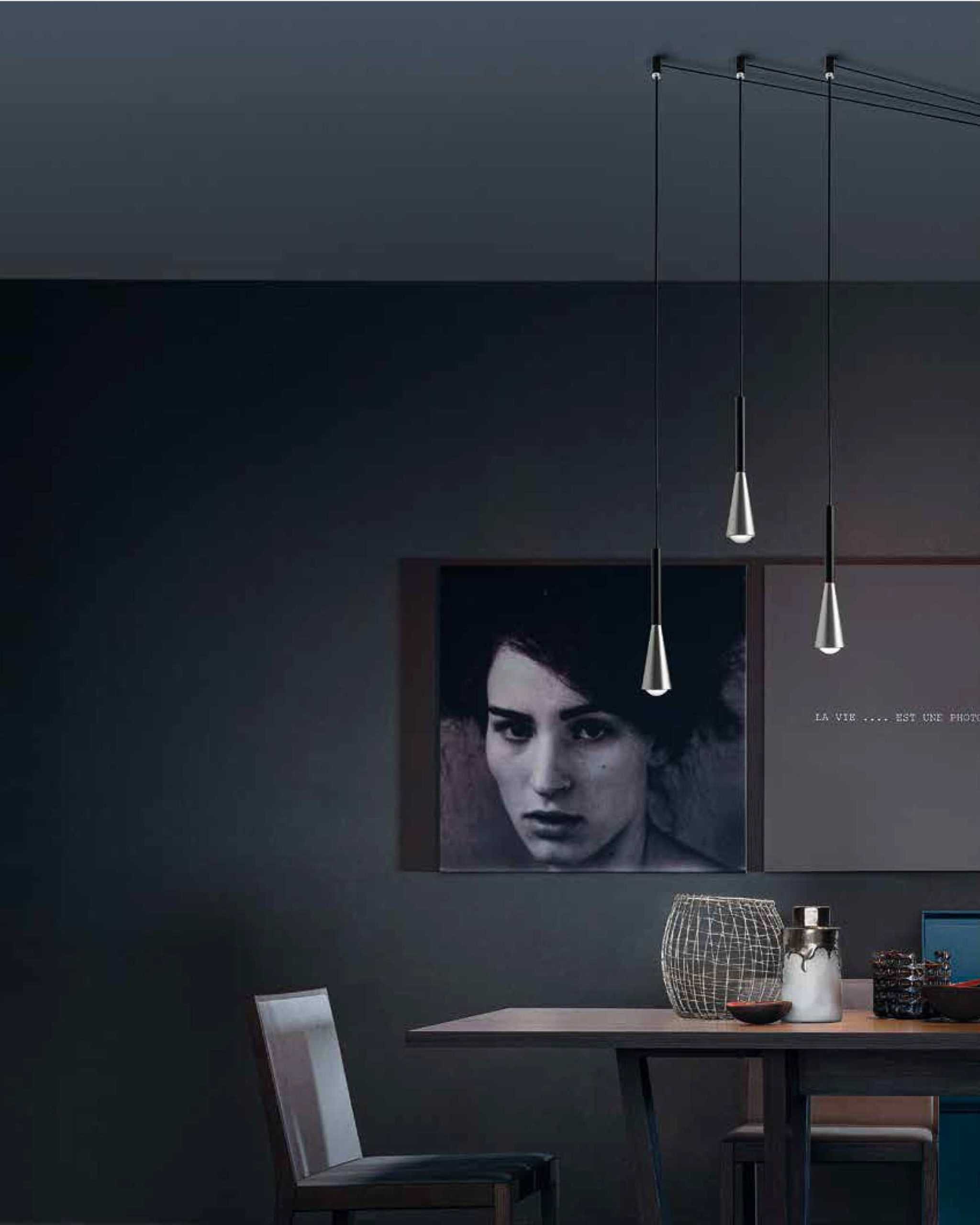 Icona - Singolo Nero Argento - 1 luce