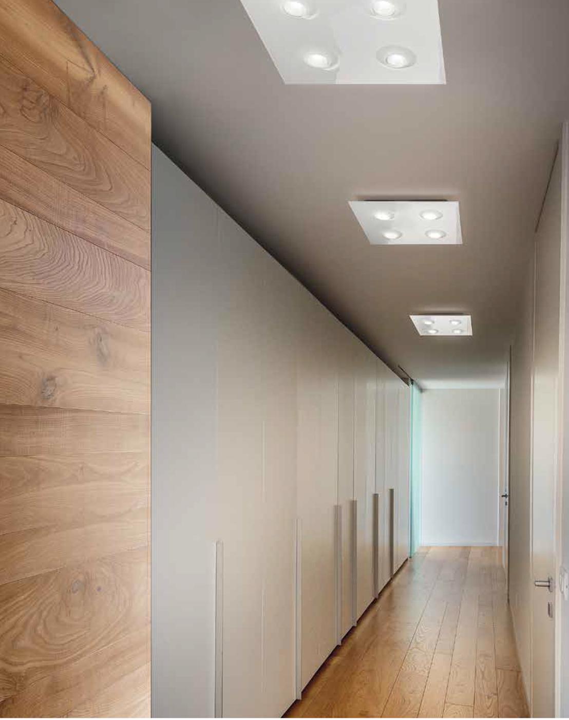 Pois plafoniera 4 luci bianco