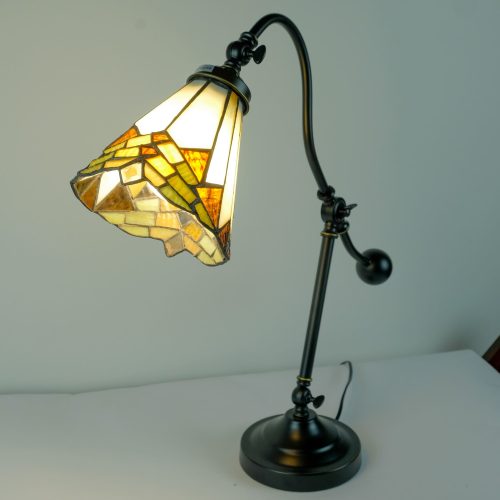 FITZGERALD LAMP - LAMPADA DA TAVOLO con VETRO TIFFANY - SCRIVANIA - DESK - CON SNODO