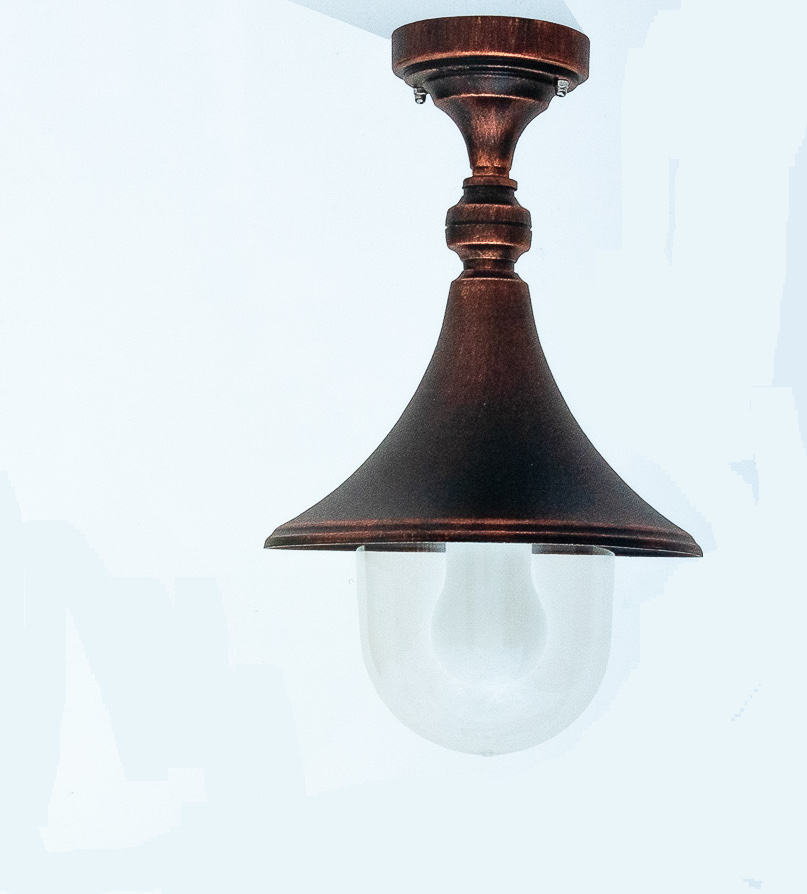 DIONE - PLAFONIERA CORTA - NERO RAME - 1xE27