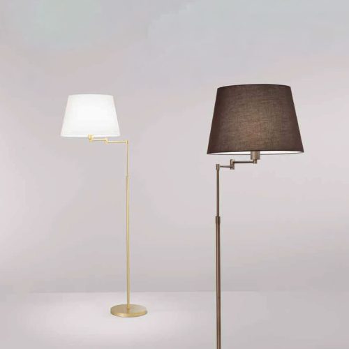 CRANE - LAMPADA DA TERRA SNODABILE - MARRONE / ORO OPACO