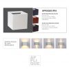 CUBO APPLIQUE A LED FASCIO REGOLABILE