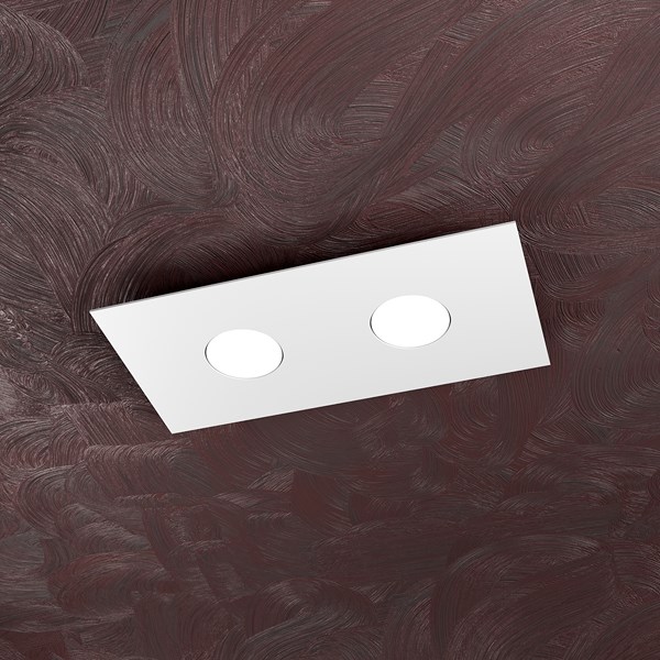 plafoniera rettangolo 2 luci