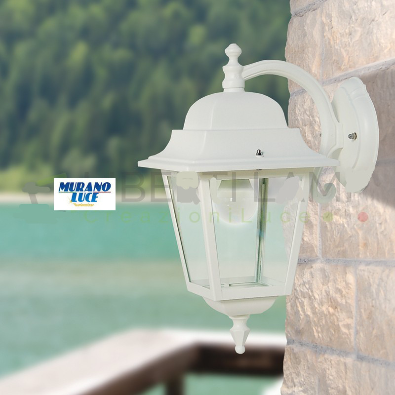 ATHENA BIANCO - colore bianco goffrato - luce da esterno - alluminio pressofuso