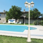 ATHENA bianco - luce da esterno -Palo da esterno - Luce da esterno - bianco Oro - linea classica
