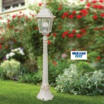 ATHENA bianco - luce da esterno -Palo da esterno - Luce da esterno - bianco Oro - made in Italy