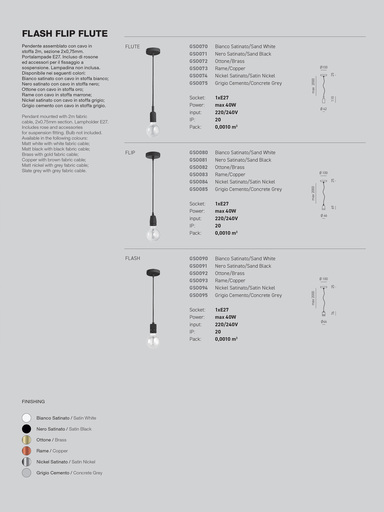 Flexible, sospensione componibile a piacimento di varie lunghezze e colorazioni