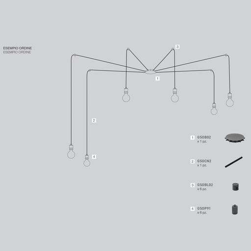 Flexible, sospensione componibile a piacimento di varie lunghezze e colorazioni