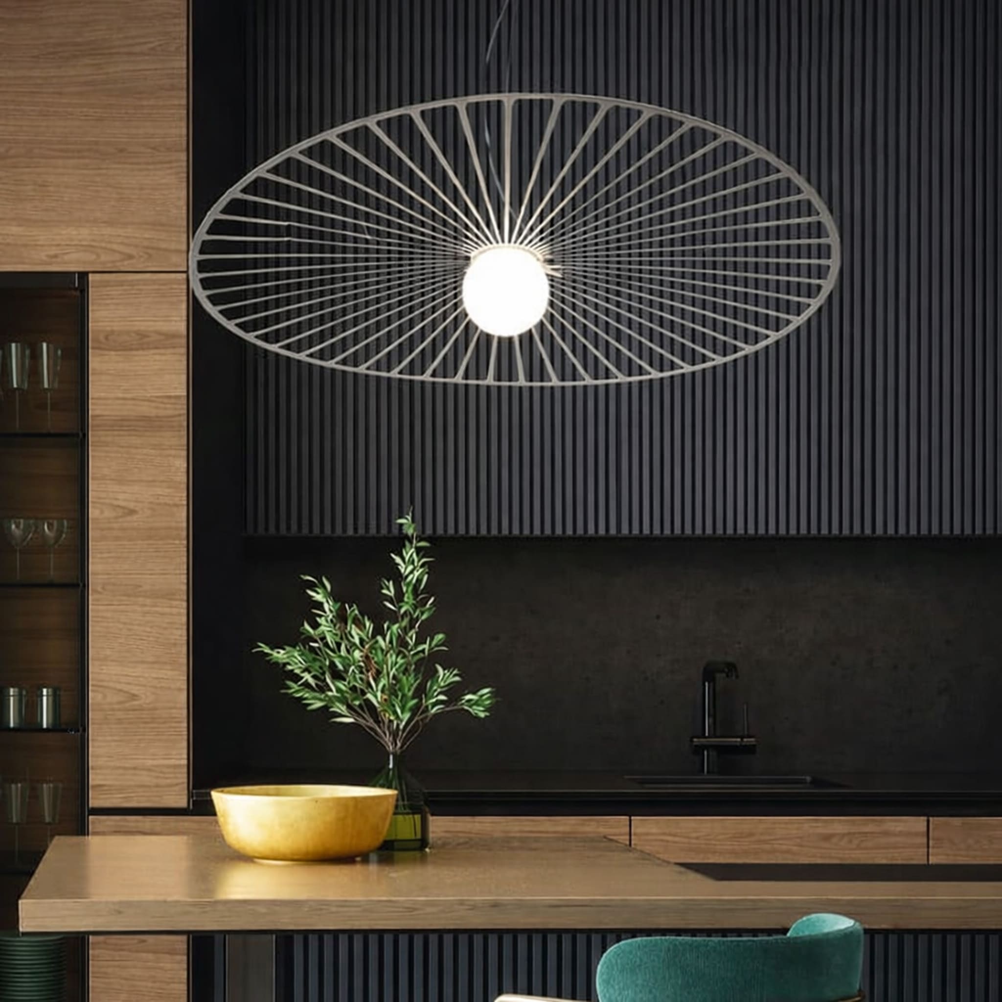 RAYS SINGLE - SOSPENSIONE COLOR SABBIA - 1xE27