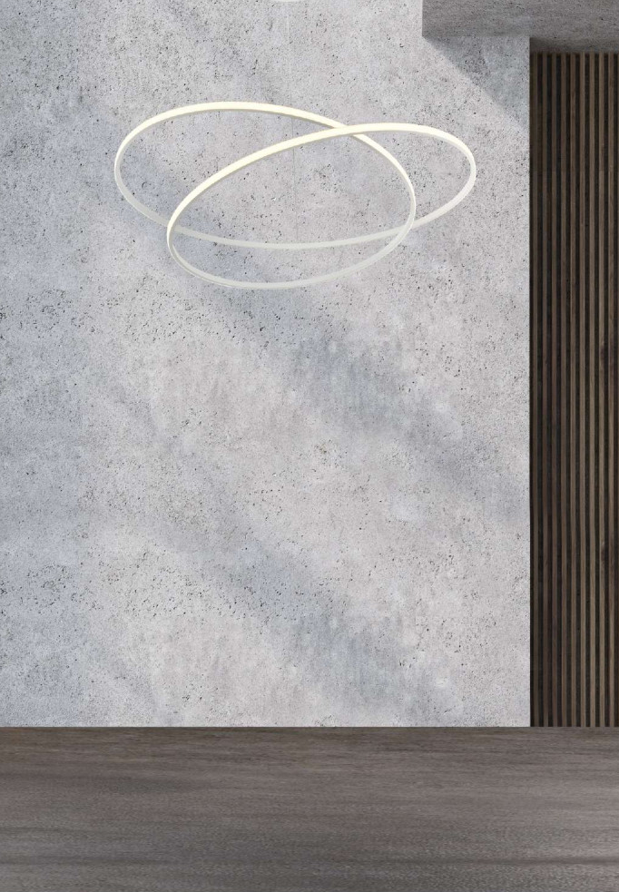 GLAM - LAMPADARIO ROUND LED INTEGRATO - COLORE BIANCO E DIFFUSORE IN ACRILICO