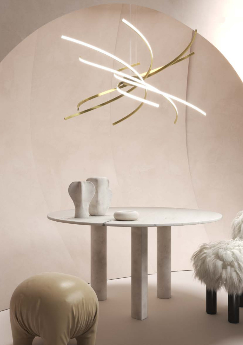 THUNDER - SOSPENSIONE LED GRANDE - ALLUMINIO