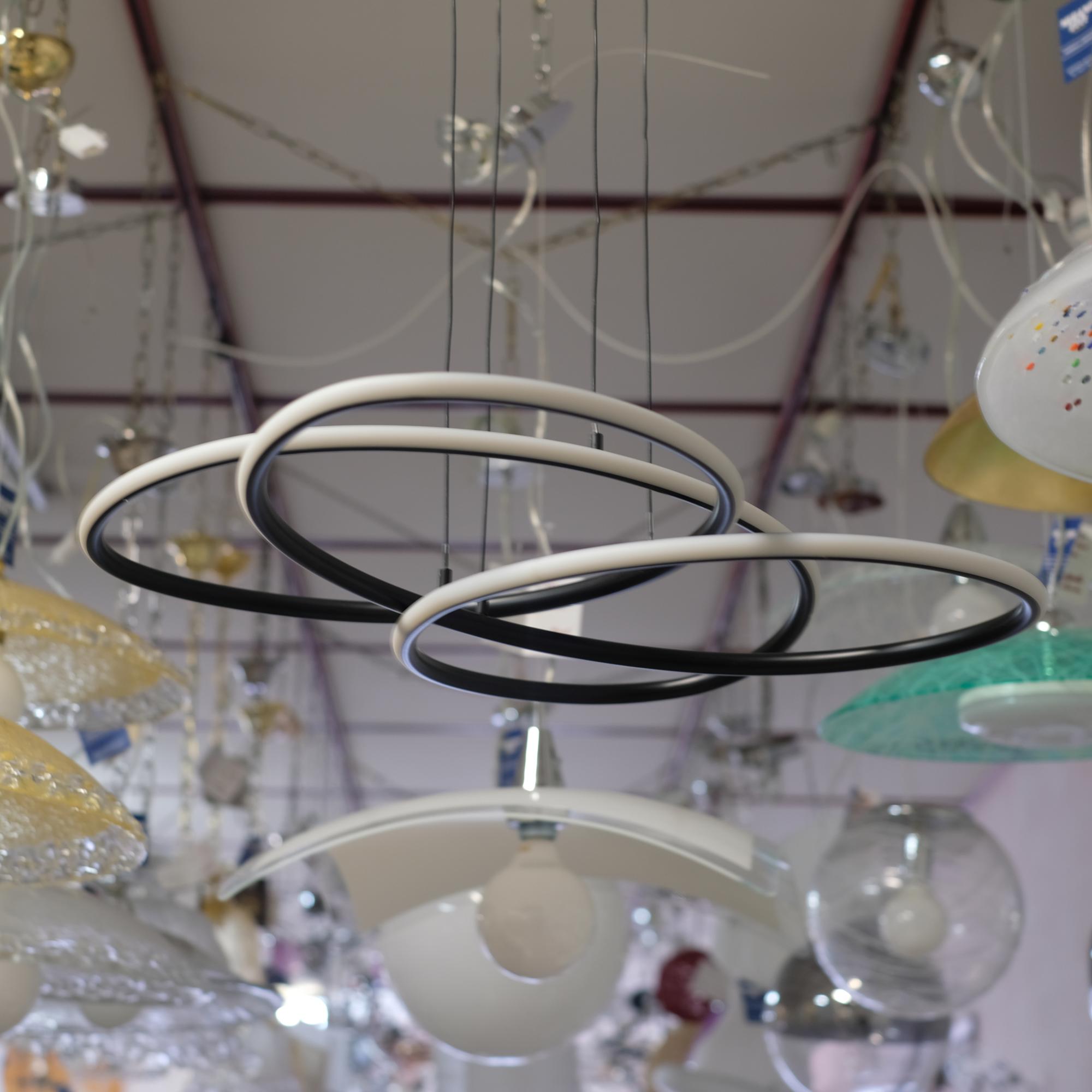 GLOVER - SOSPENSIONE LED NERO OPACO -3000K°