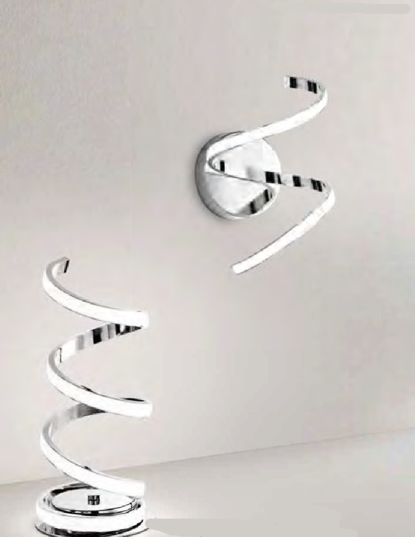 Tornado - Applique cromo lucido Twister - Applique cromo lucido - Led integrato - 18W -1440 lm - 3000k°