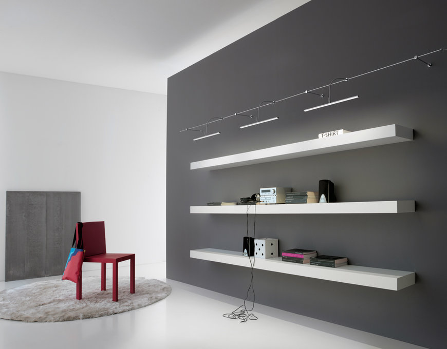 E-VIVA SISTEMA - BINARIO PER PARETE E-VIVA SISTEMA BINARIO - SORGENTI A LED - CROMO, NIKEL O ORO FRANCESE