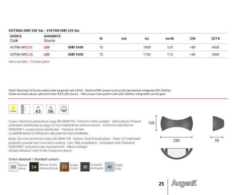 Meridian 2.1 - Nuova generazione - Luce a Led Calda o Bianco - Luce da Esterno