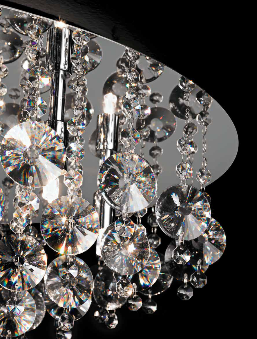 PLAFONIERA CRISTALLI - 3 MISURE - CRISTALLO ASFOUR