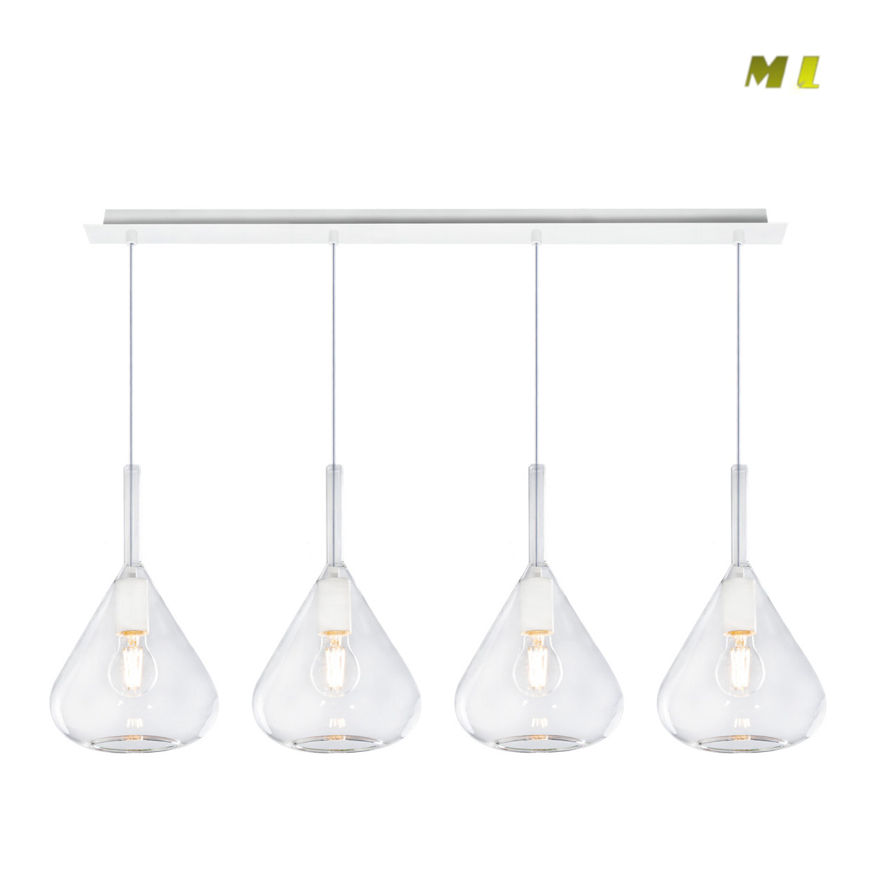 KOINE sospensione 4 luci cristallo