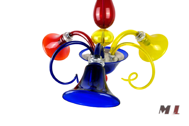 Lampadario Multicolore 3 luci - Vetro veneziano