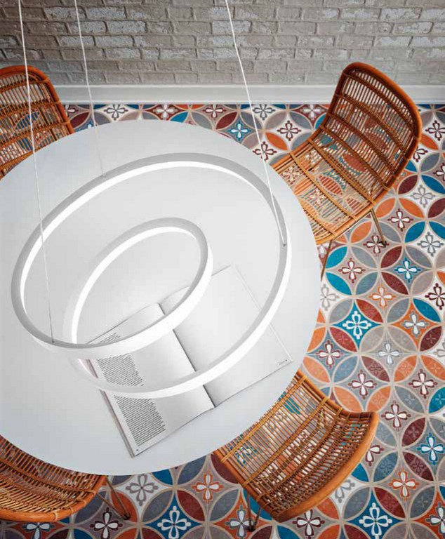 RITMOS BIANCO - SOSPENSIONE LED RITMOS - SOSPENSIONE A LED - COLORE BIANCO