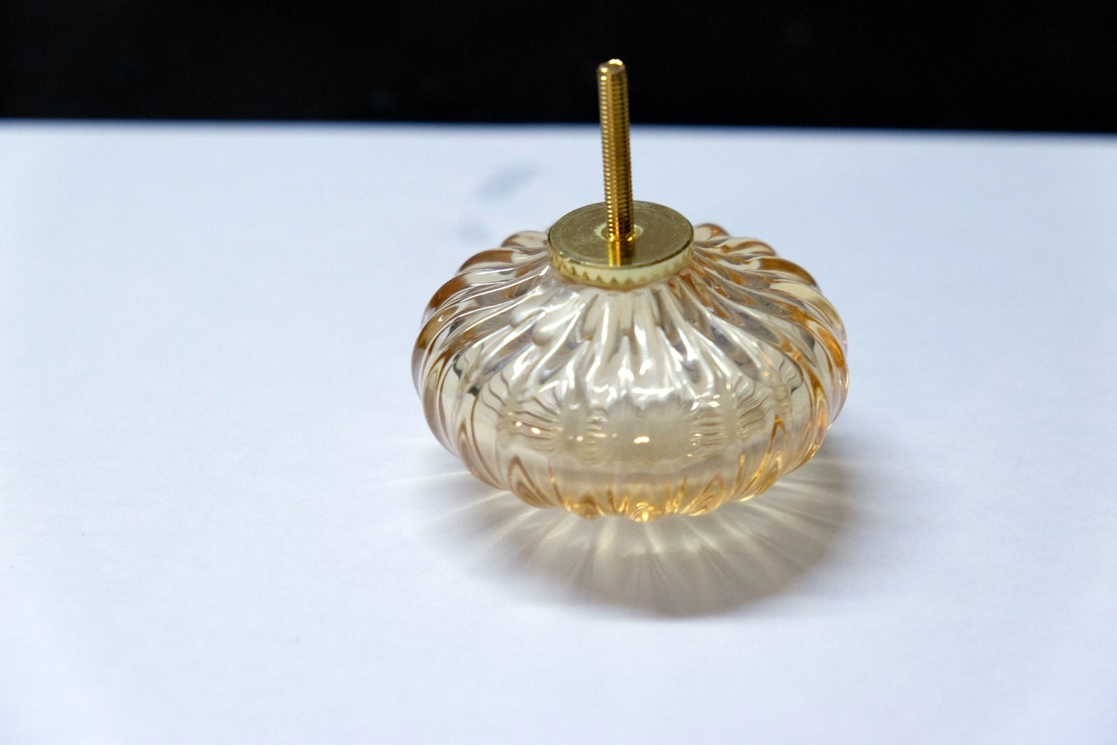 Finale in vetro soffiato - color ambra sommerso