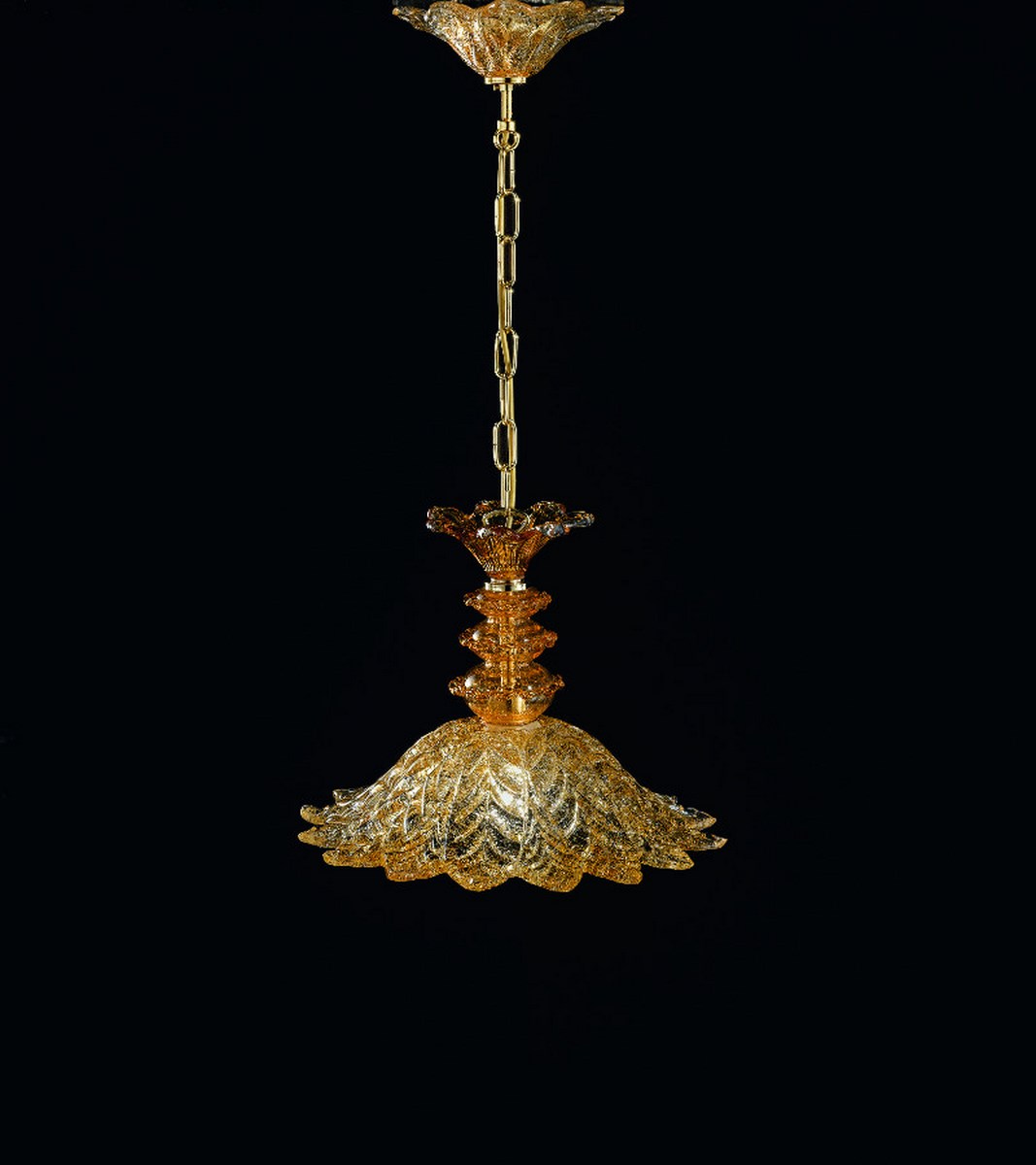 PRIULI - SOSPENSIONE VETRO ARTISTICO AMBRA